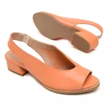Sandália Salto Baixo Papaya- FLORENÇA - 965.02 