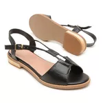 Sandália Rasteira - FLORESCER - Preto - 842.64