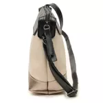 Bolsa de Couro - HORIZONTE - Preto, Off White e Champagne