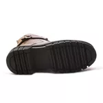 Bota Feminina Franshoes Angel Cano Curto com Zíper e Spike Capuccino