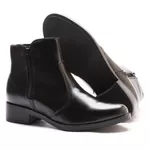 Bota Feminina Franshoes Melissa com Ziper Lateral Preta