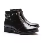 Bota Feminina Franshoes Melissa com Spike e Fivela Lateral Preta