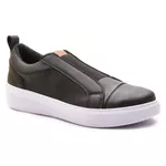 Kit 2 Pares Sapatênis Masculino Franshoes Full Preto e Café com Elástico