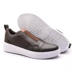 Kit 2 Pares Sapatênis Masculino Franshoes Full Preto e Café com Elástico