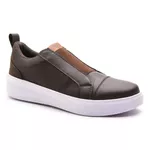 Kit 2 Pares Sapatênis Masculino Franshoes Full Preto e Café com Elástico