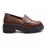 Mocassim Franshoes Feminino Tratorado Capuccino