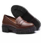 Mocassim Franshoes Feminino Tratorado Capuccino