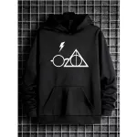 Moletom Franshoes Casual Harry Potter Pedra Filosofal Preto 