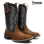 Bota Texana Masculina Nobuck Camel