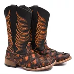 Bota Texana Masculina Pirarucu black