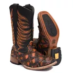Bota Texana Masculina Pirarucu black