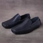 Mocassim Drive Liso Vancouver em Couro Preto