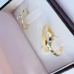 Trio Alianças de Casamento em Ouro 18K Hidrolândia
