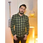 Kit Camisa e Chemisier Xadrez Verde Musgo e Preto 