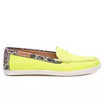 Mocassim Casual Feminino Amarelo Neon