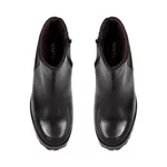 Bota Coturno Couro Issy Plain Preto Tratorada