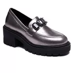 Mocassim Dongwe Couro Inox