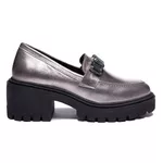 Mocassim Dongwe Couro Inox