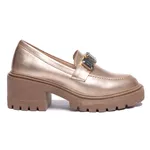 Mocassim Dongwe Couro Ouro Light