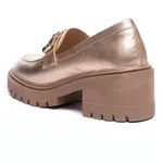Mocassim Dongwe Couro Ouro Light