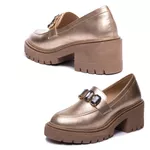 Mocassim Dongwe Couro Ouro Light
