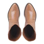 Bota Western Texas Grapevine Couro Croco Camel