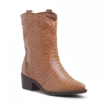 Bota Western Texas Grapevine Couro Croco Camel