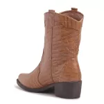 Bota Western Texas Grapevine Couro Croco Camel
