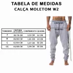 Calça Moletom Jogger Cargo de W2 Preta Masculina 