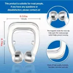 Clipe Magnético Anti-Ronco para o Nariz – Dispositivo Nasal Confortável e Seguro – Não Tóxico, Melhora a Qualidade do Sono, Fácil de Usar, com Ímãs para Auxiliar na Respiração Natural – 1,5 cm
