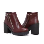 BOTA FEMININA SINTÉTICA CONHAQUE