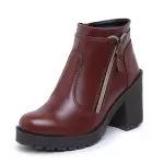 BOTA FEMININA SINTÉTICA CONHAQUE