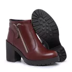 BOTA FEMININA SINTÉTICA CONHAQUE