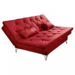 Sofá Cama 3 Lugares Multiuso Austria Vermelho em Suede