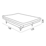 Sofá Cama 3 Lugares Multiuso Austria Vermelho em Suede