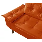 Sofá Courino Tipo A (Corano) Laranja 3 lugares Bariloche Essencial Estofados