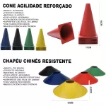 Kit Treino Corda de Pular + 10 Cones + 10 Pratos + Escada Agilidade + Colchonete Profissional