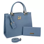 Kit Bolsa Feminina Castelo Relax Azul Aço - Zuí Brasil 