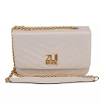 Bolsa Clutch Off White Pequena De Lado Alça De Corrente Zuí Brasil