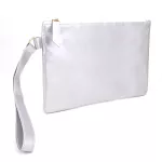 Bolsa Feminina Carteiro De Mão Festa Clutch Prata Zuí Brasil