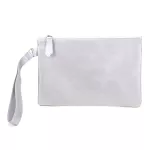 Bolsa Feminina Carteiro De Mão Festa Clutch Prata Zuí Brasil