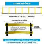 Escada De Agilidade Treino Funcional 7 Degraus PVC - Zuí Brasil 