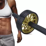 Rodinha Abdominal Dupla Amarela Exercícios Aparelho Lombar Zuí Brasil