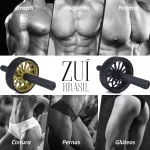 Rodinha Abdominal Dupla Amarela Exercícios Aparelho Lombar Zuí Brasil