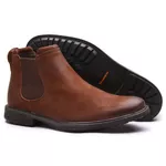 Botina em Couro Masculina Vintage Havana