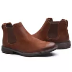 Botina em Couro Masculina Vintage Havana
