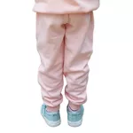 Calça Moletom Infantil Jogger C/ Elástico Feminina Masculina Rosa