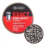 Chumbinhos JSB Exact King Heavy Diabolo 6,35mm Peso médio: 2,20g / 33,95 gr lata com 150 pçs