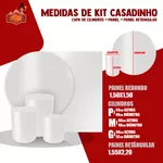 Kit Casadinho Capa Painel Redondo + Retangular + Trio Capas de Cilindro Tema Mulher Maravilha Decoração Menina