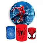 Kit Capa Painel + Trio Cilindros Homem Aranha Azul